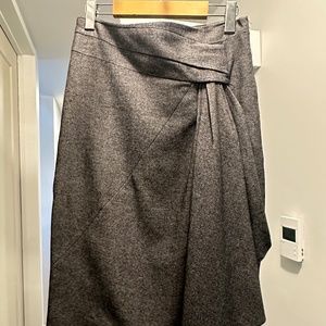 Karen Millen UK 8 Charcoal Asymmetrical Pencil Skirt